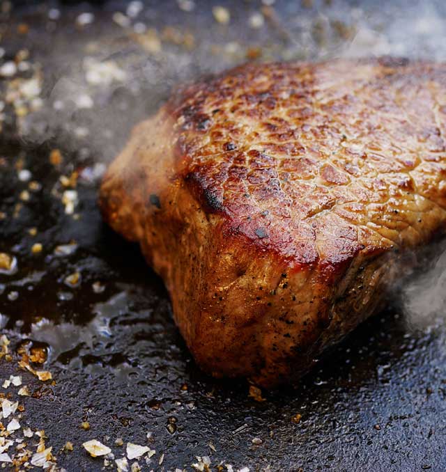 pan-seared beef tenderloin